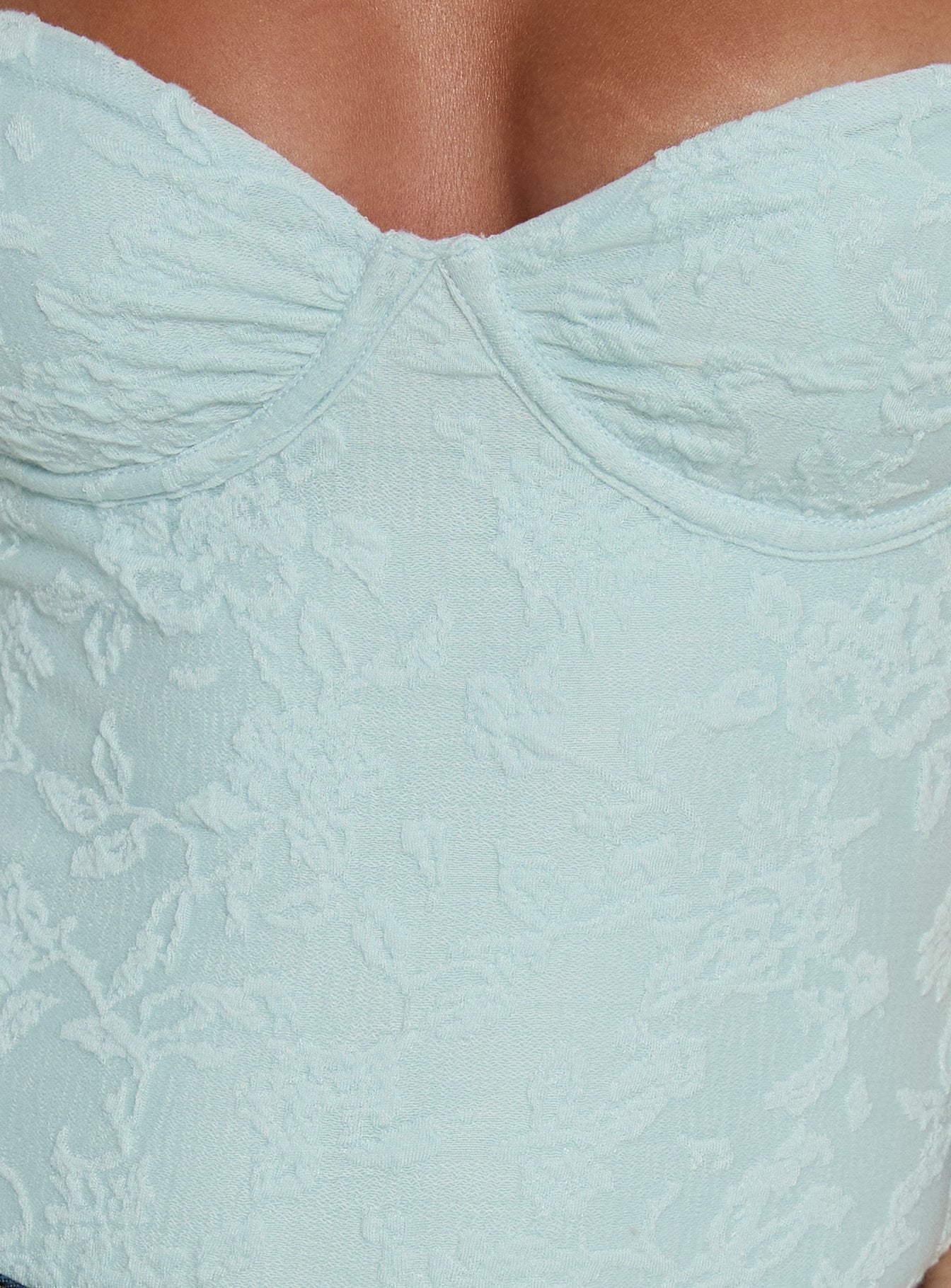 Alorah Textured Bodysuit Blue