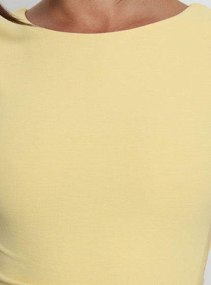 Basila Ruched Mini Dress Yellow