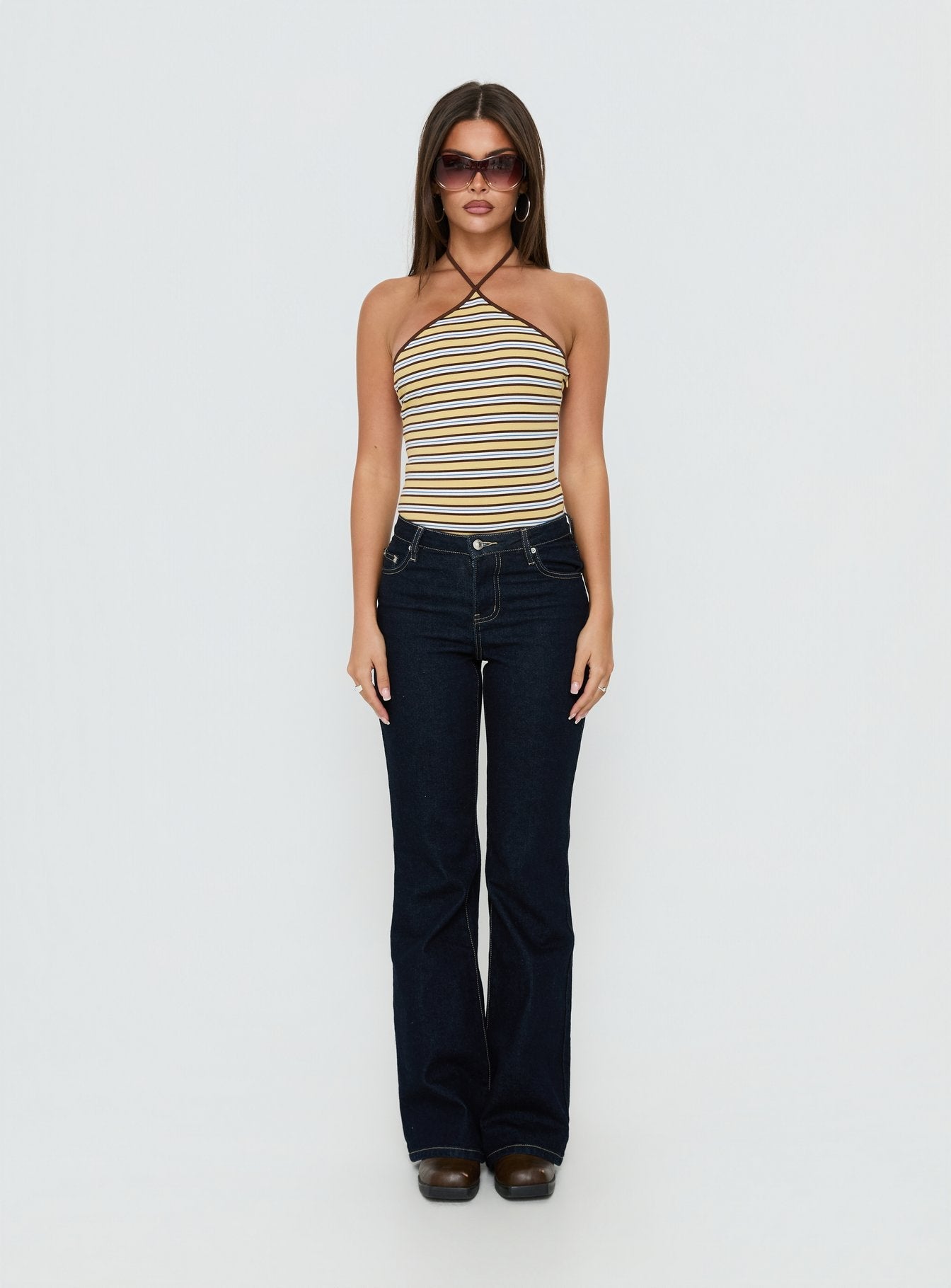 Aethoria Arrowneck Bodysuit Multi Stripe