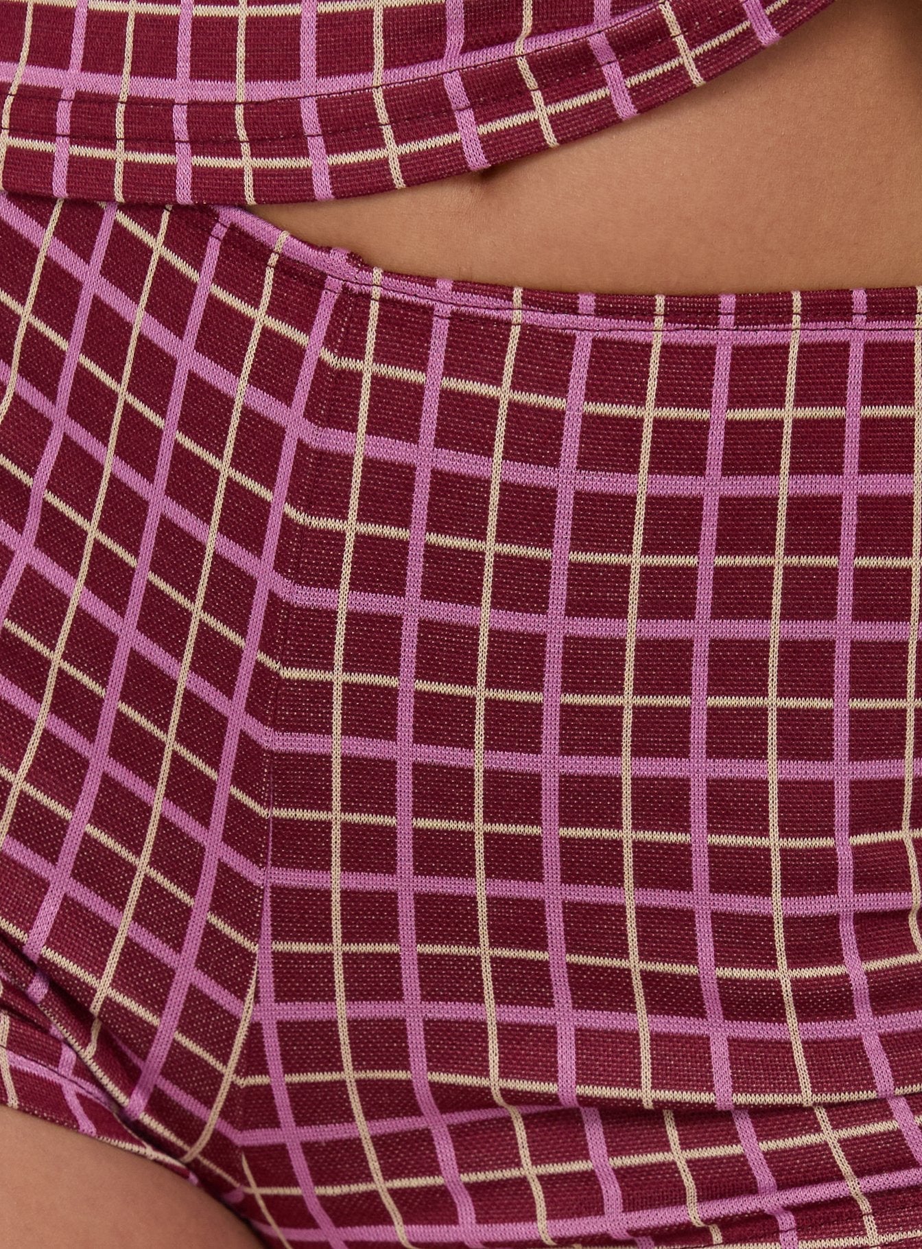 Aderis Micro Shorts Red Check