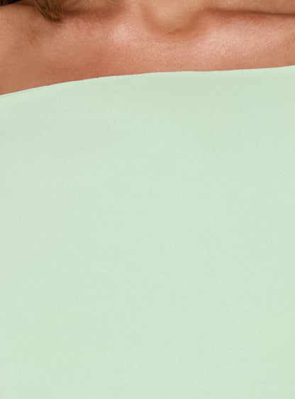 Ashlinn Off Shoulder Drapey Mini Dress Jelly Mint