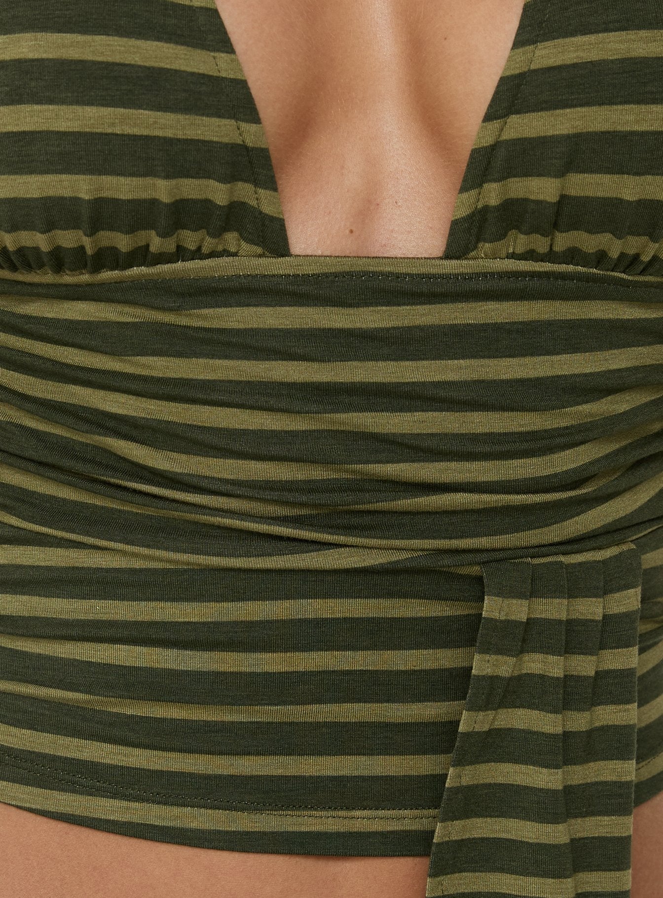 Aprilla Halter Top Green Stripe