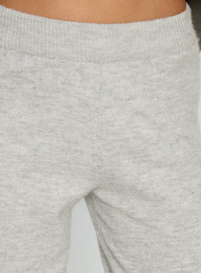 Bekki Wide Leg Knit Pant Grey Marle