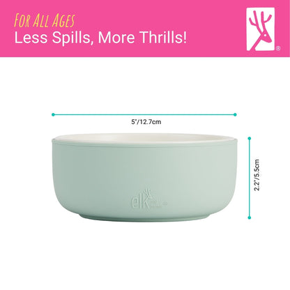 Porcelain Bowl with Silicone Suction Sleeves