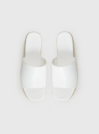 Arton Espadrille Platform Sandals White