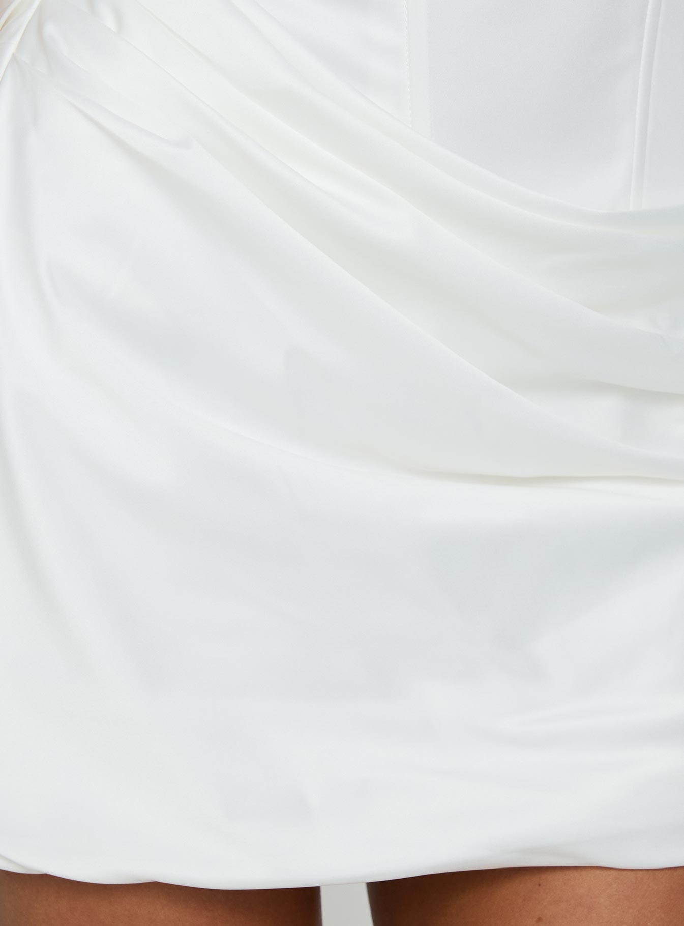 Annibella Strapless Drape Mini Dress White