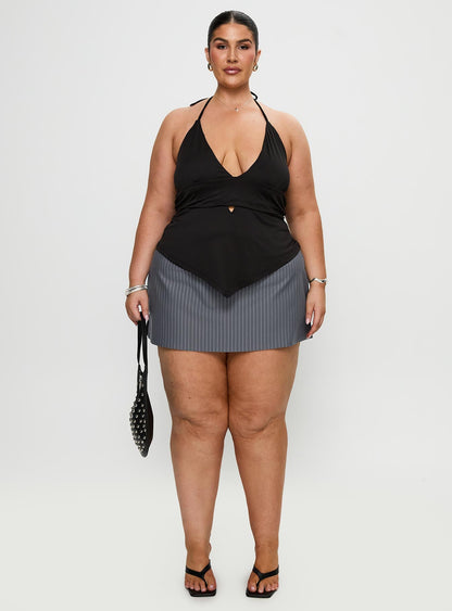Averee Halter Top Black Curve