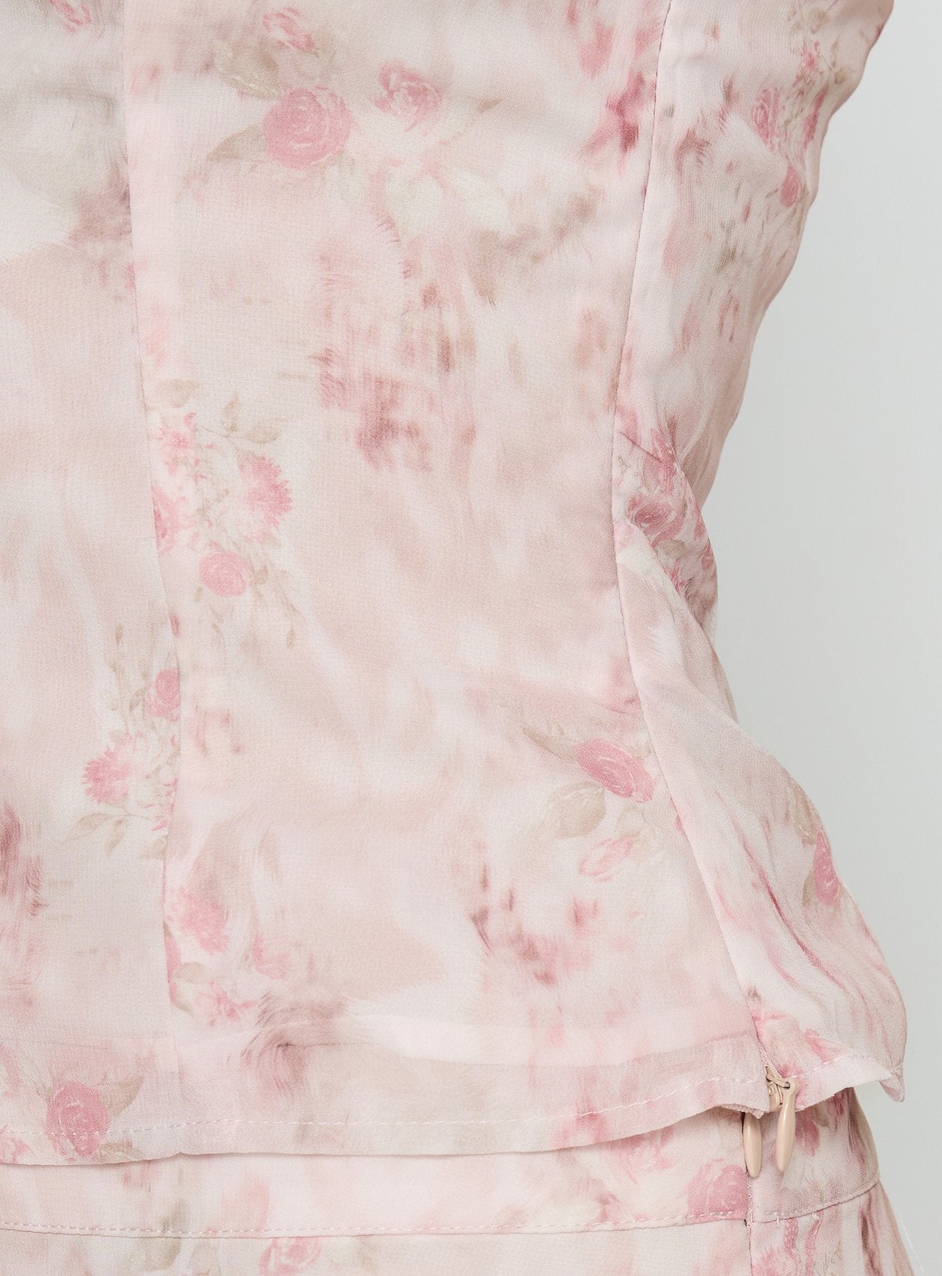 Avaline Lace Trim Blouse Top Pink