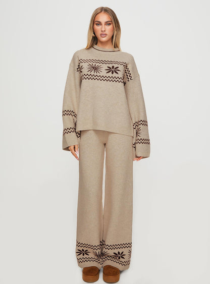 Anok Star Pants Brown / Cream