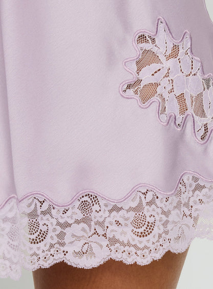 Aloura Spliced Lace Mini Dress Lilac