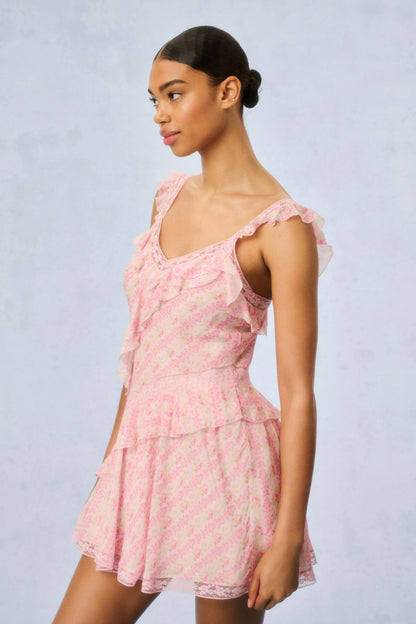 Serima Fragrance Print Mini Dress