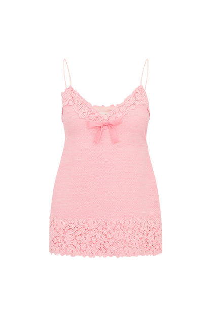 Meva Tweed Lace-Trimmed Mini Dress