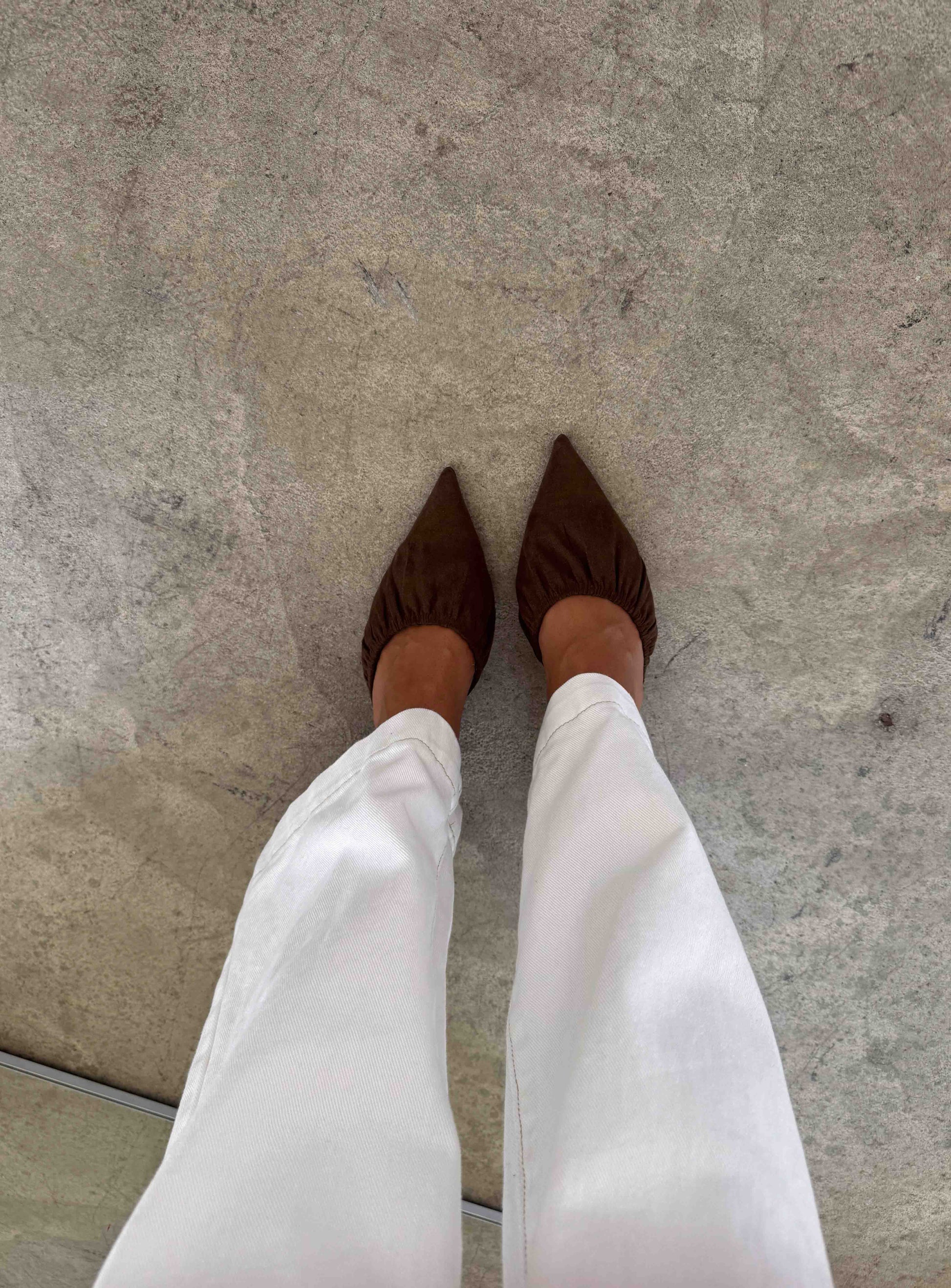 Admiration Pointed Toe Faux Suede Heels Brown