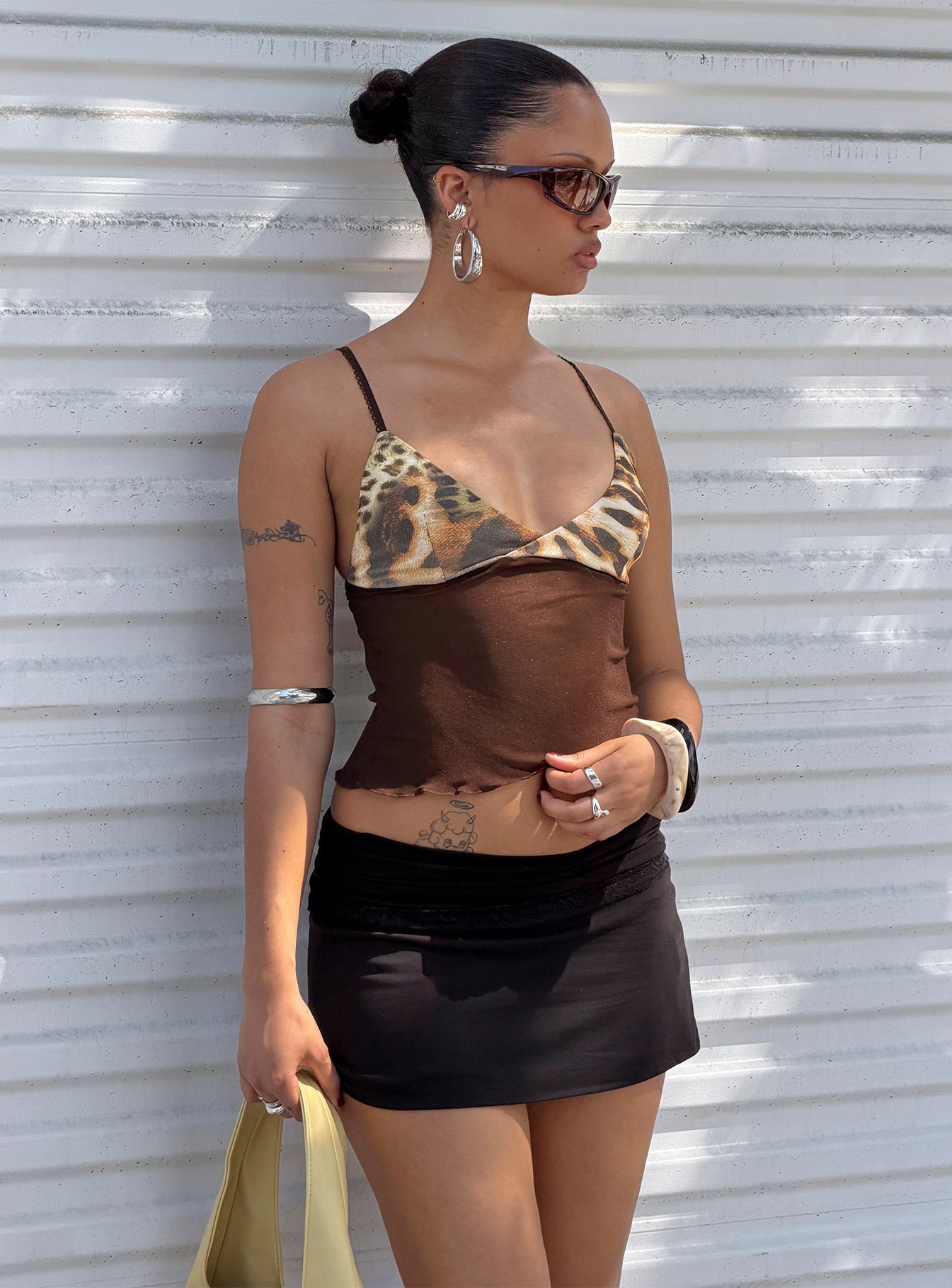Amia Lace Mini Skirt Black