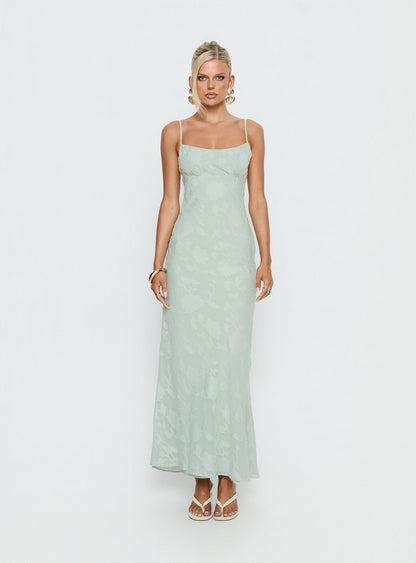 Avienna Maxi Dress Sage Burnout