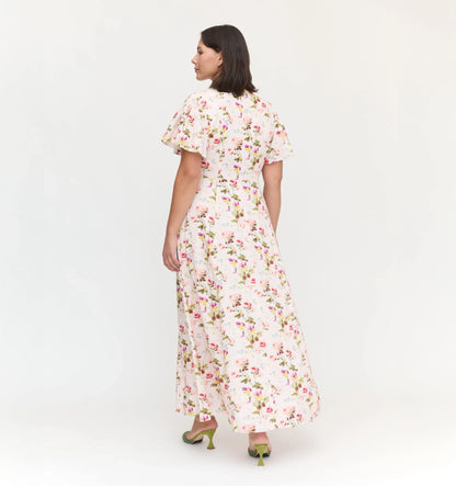 Couturebud The Dominique Dress - Pink Bluebonnet
