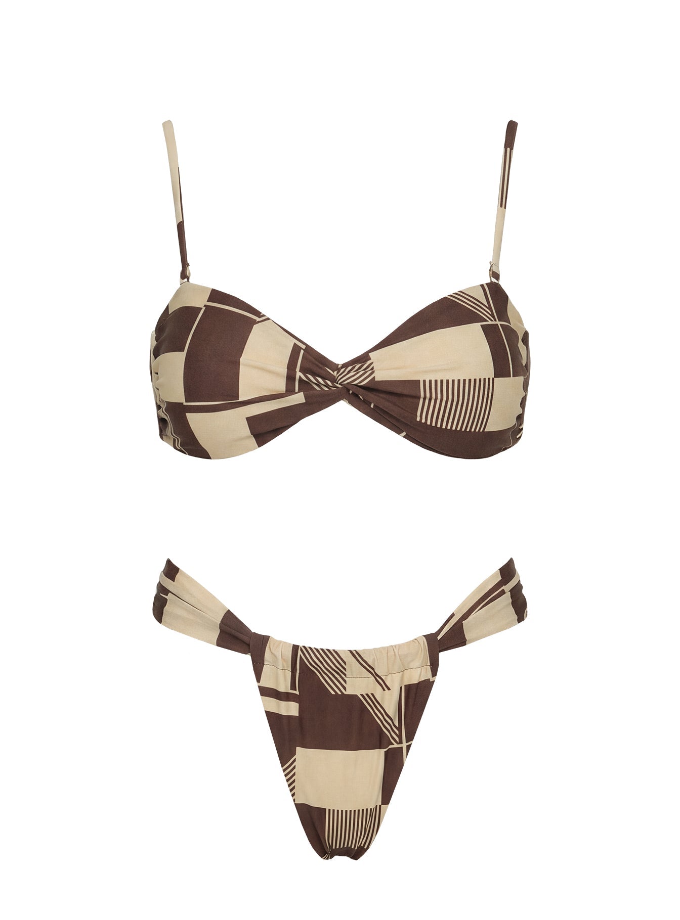 Amplitude Bikini Top Yellow Geo