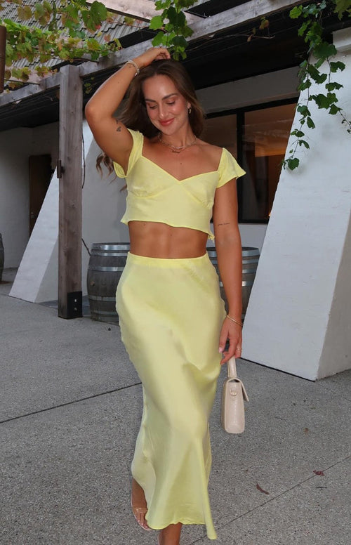 Anna Yellow Maxi Skirt