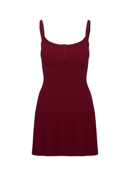 Baseline Rib Mini Dress Red