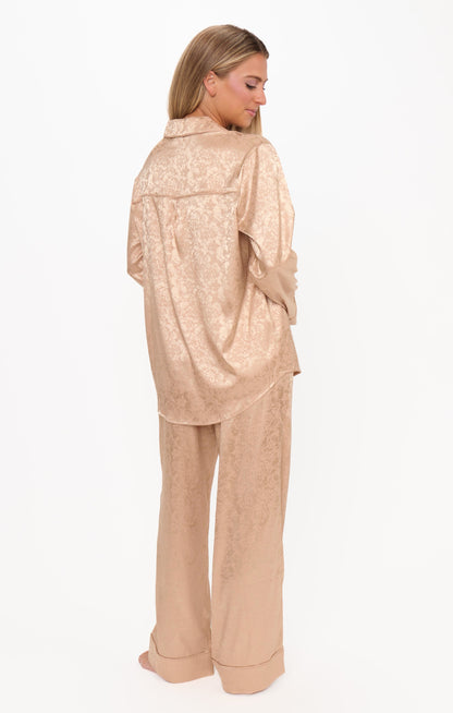 Classic PJ Set ~ Champagne Floral Silky