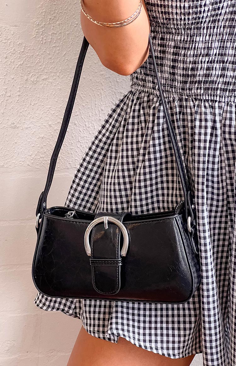 Bowie Black PU Shoulder Bag