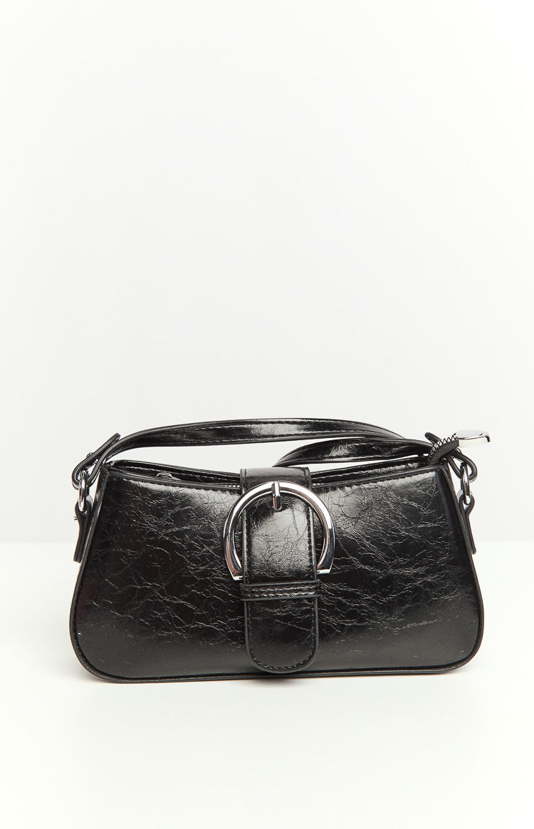 Bowie Black PU Shoulder Bag
