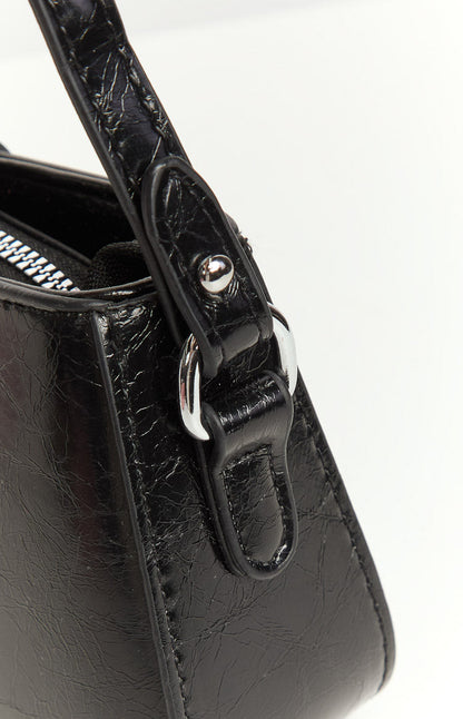 Bowie Black PU Shoulder Bag