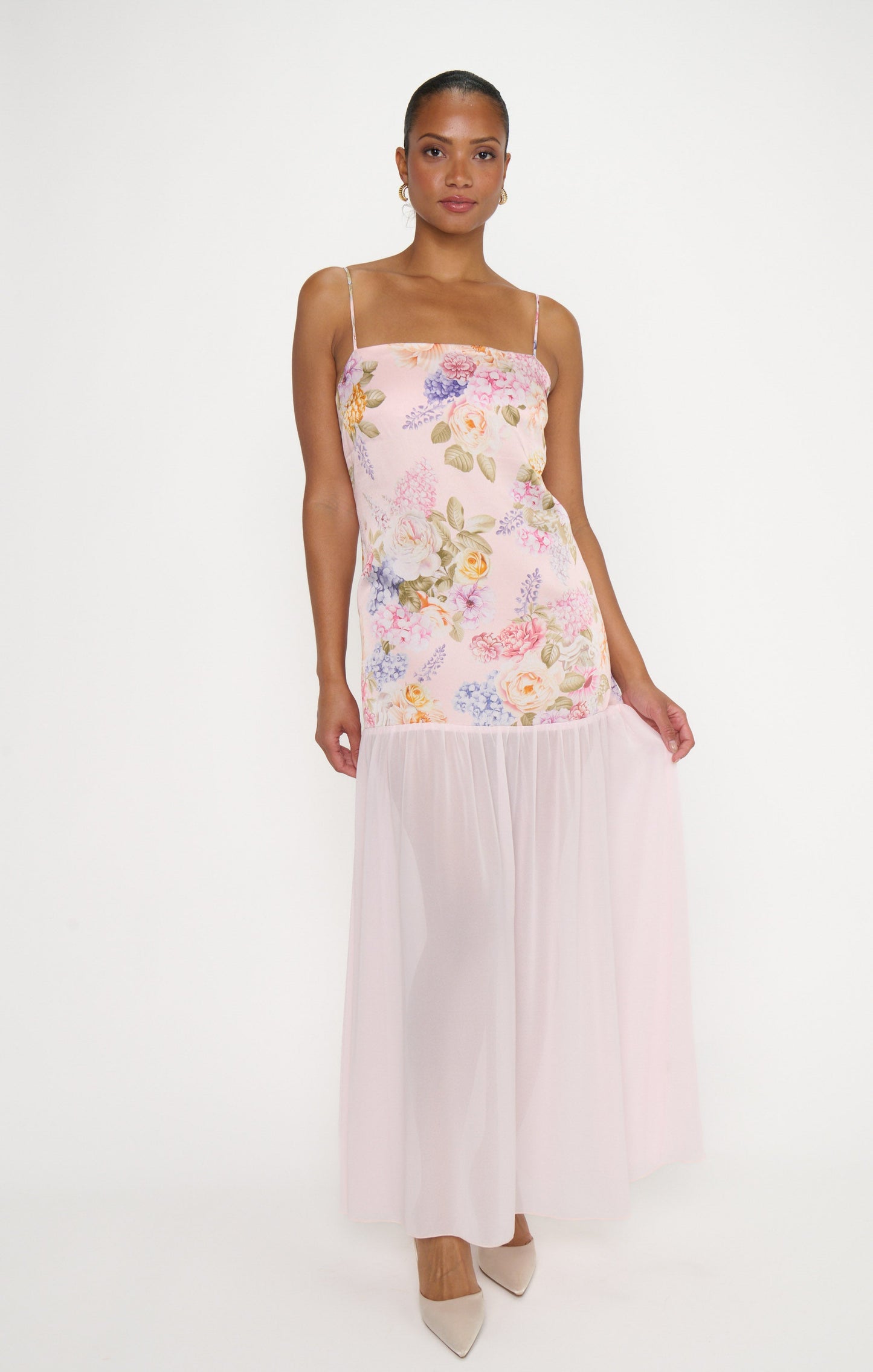 Alice Dress ~ Powder Pink Blooms