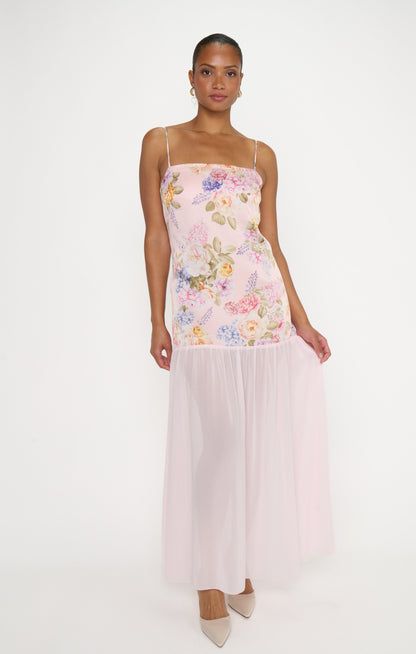 Alice Dress ~ Powder Pink Blooms