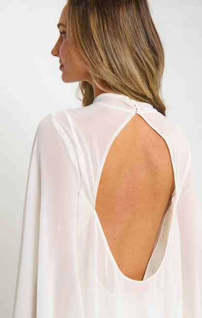 Katelyn Mini Dress ~ Wedding Cake Chiffon