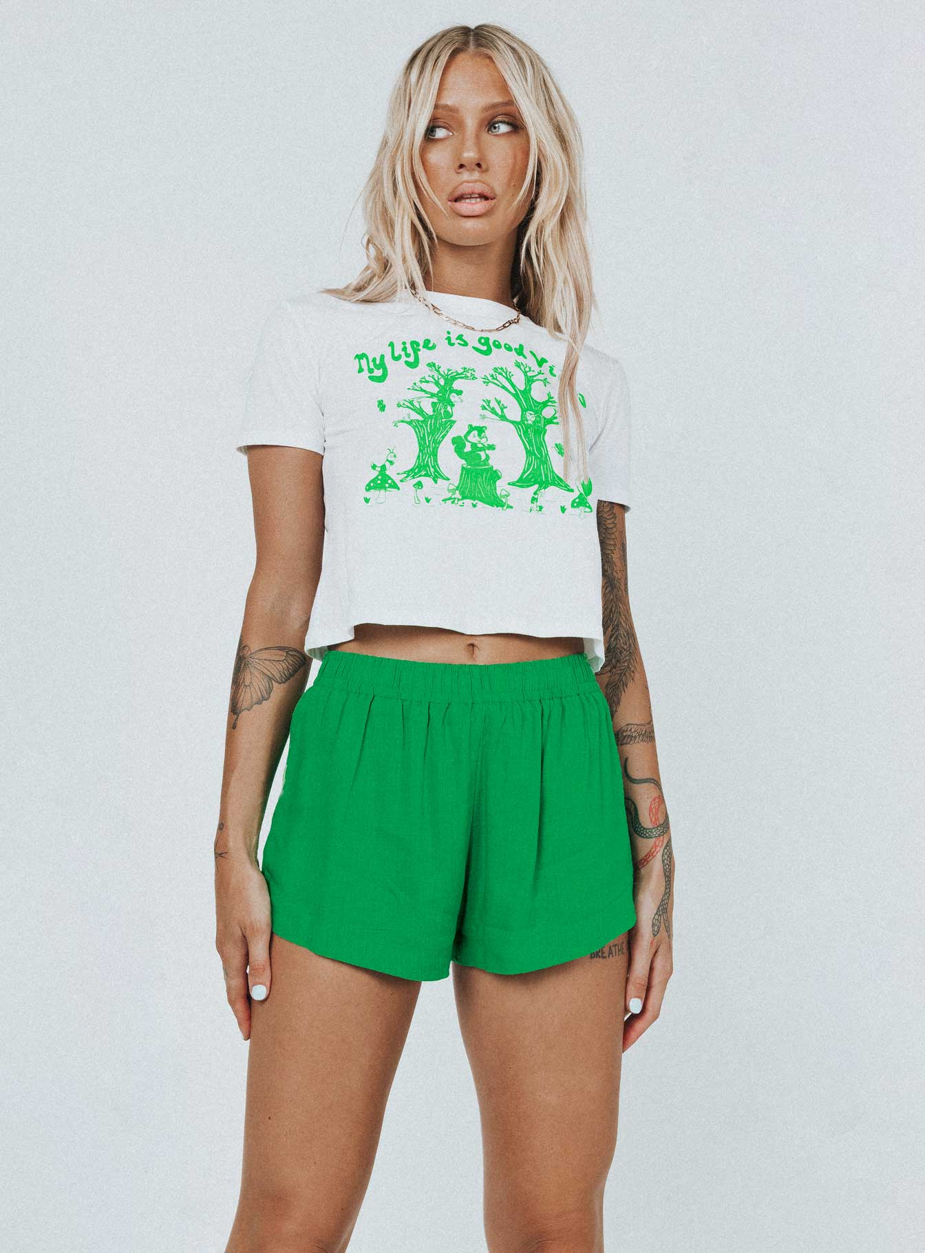 Beach House Shorts Green