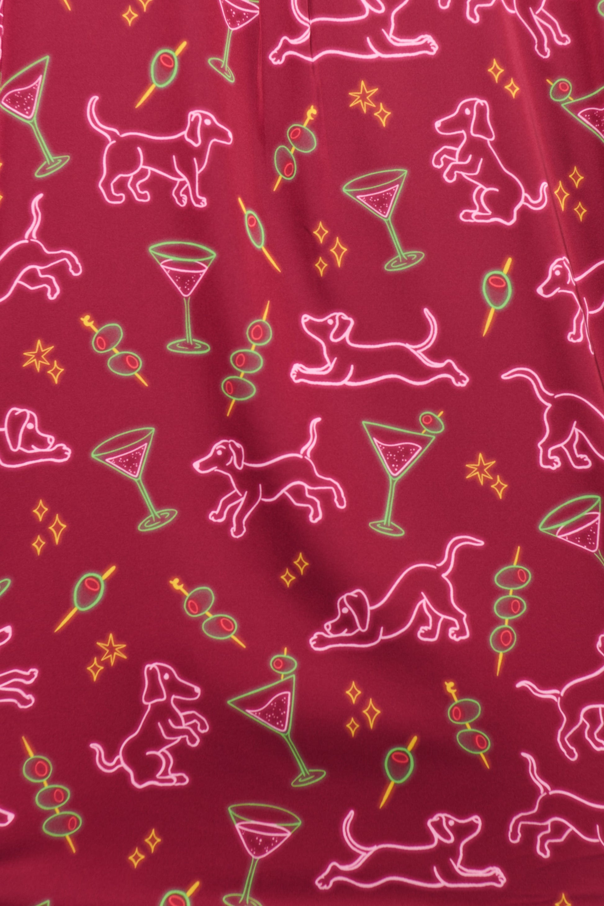 Classic PJ Set ~ Weenies and Martinis Silky