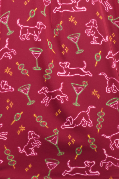 Classic PJ Set ~ Weenies and Martinis Silky