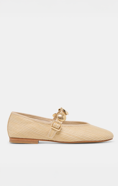 Dolce Vita Relan Ballet Flat ~ Light Natural Raffia