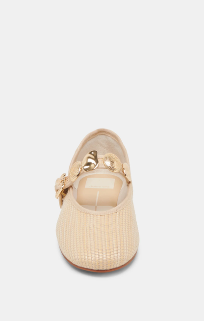 Dolce Vita Relan Ballet Flat ~ Light Natural Raffia