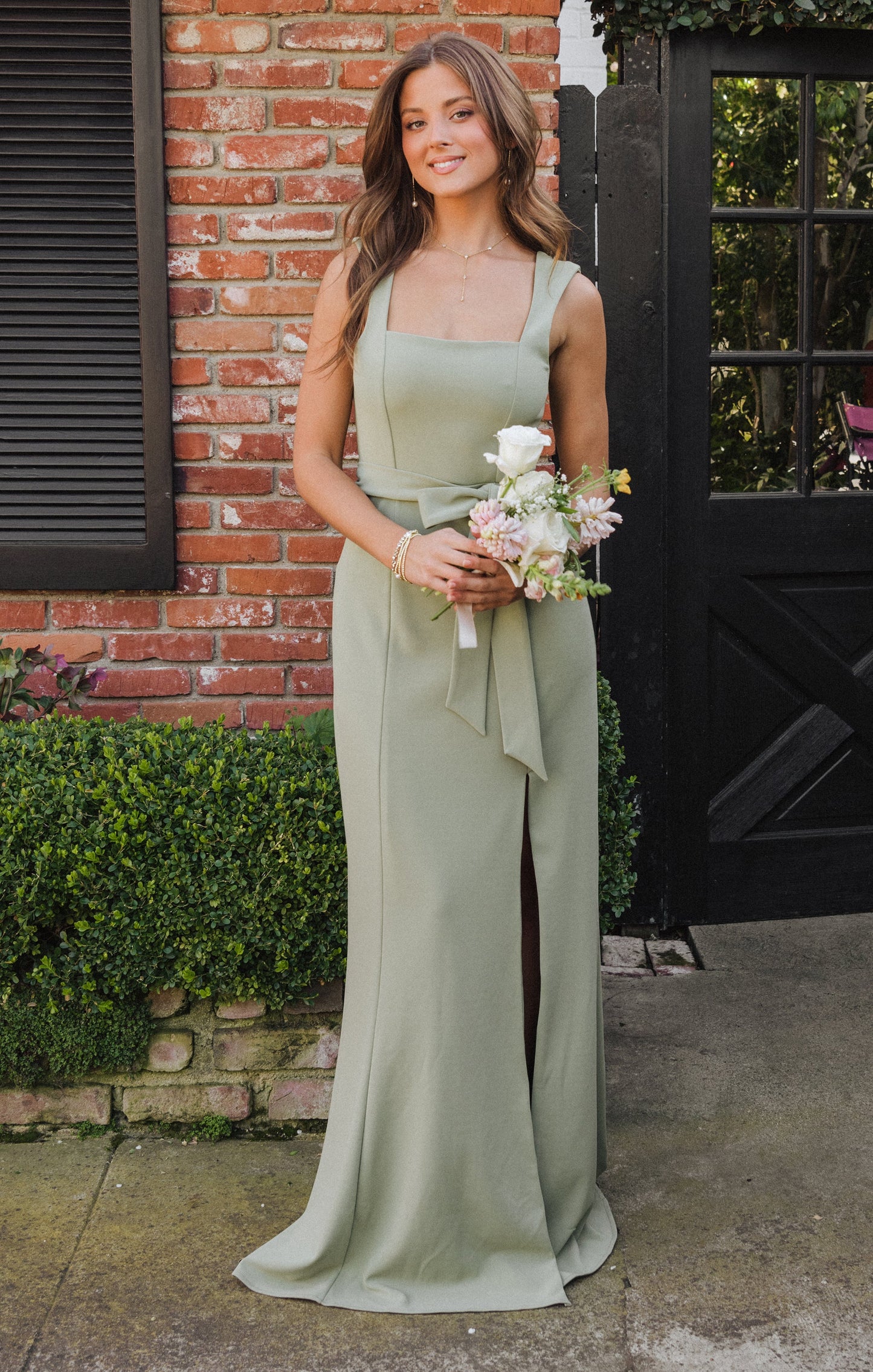 Bridesmaid Fabric Swatch ~ Moss Green Stretch