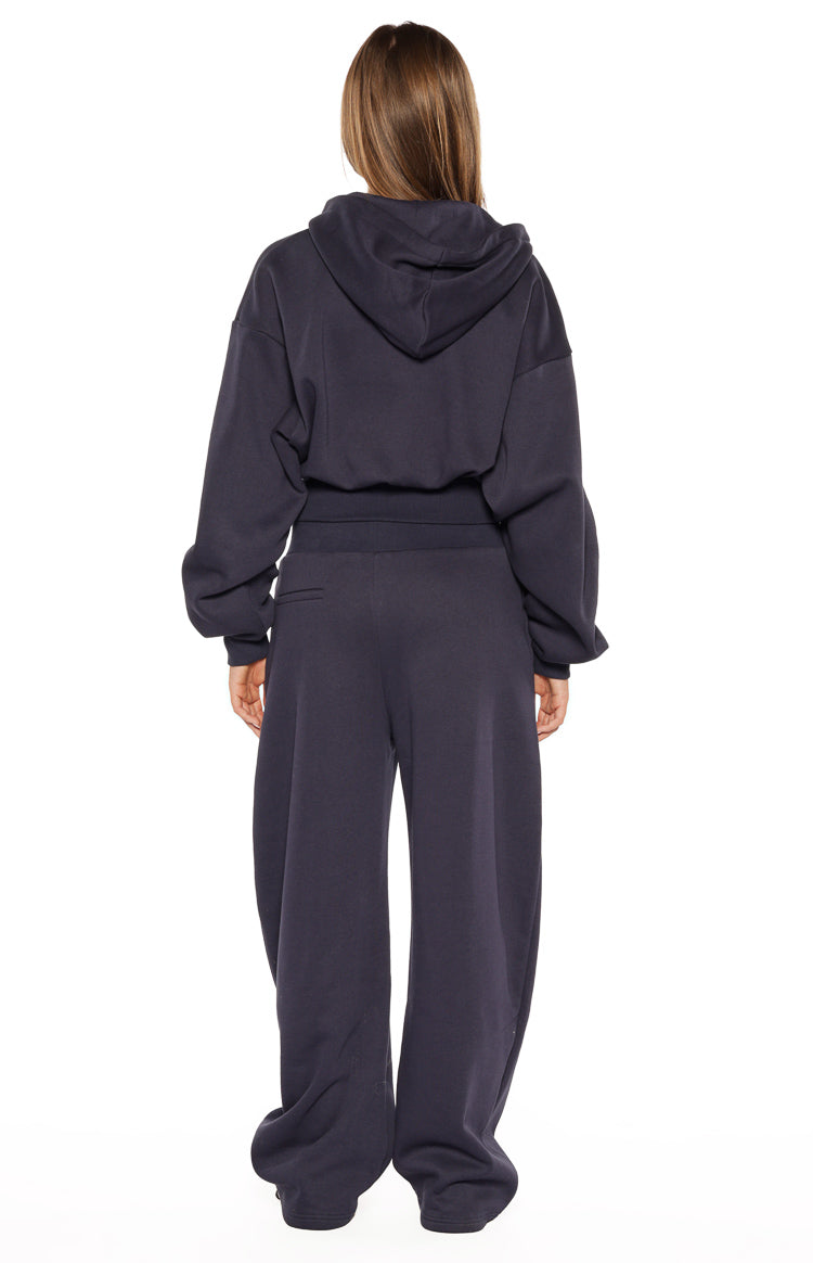 Dora Navy Zip Hoodie Sweater