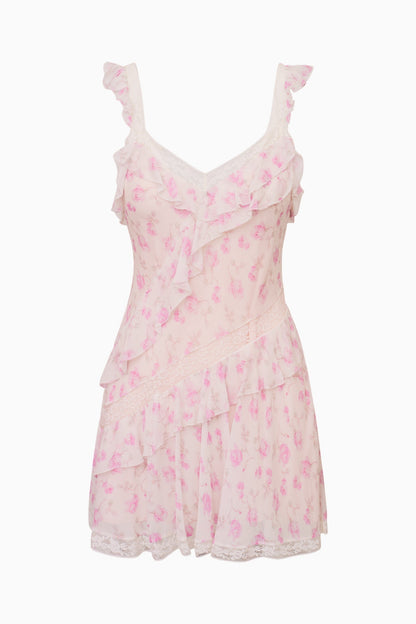 Serima Fragrance Print Mini Dress