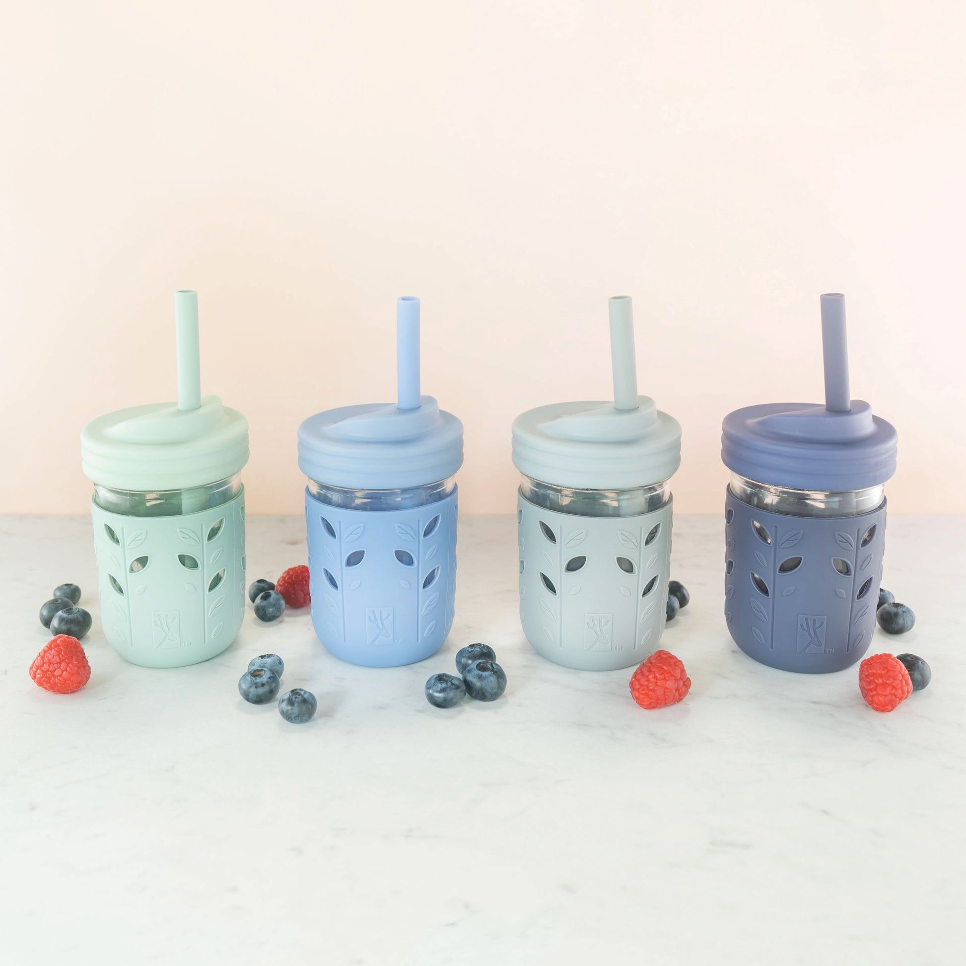 Silicone Straws with Stoppers | 6.29"/16cm Length | 8oz & 10oz Jars | 8 Pack