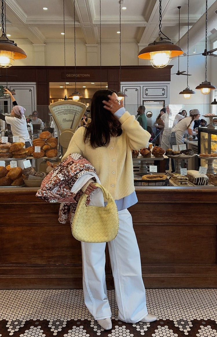 Ellia Butter Yellow Button Down Cardigan - PRE ORDER