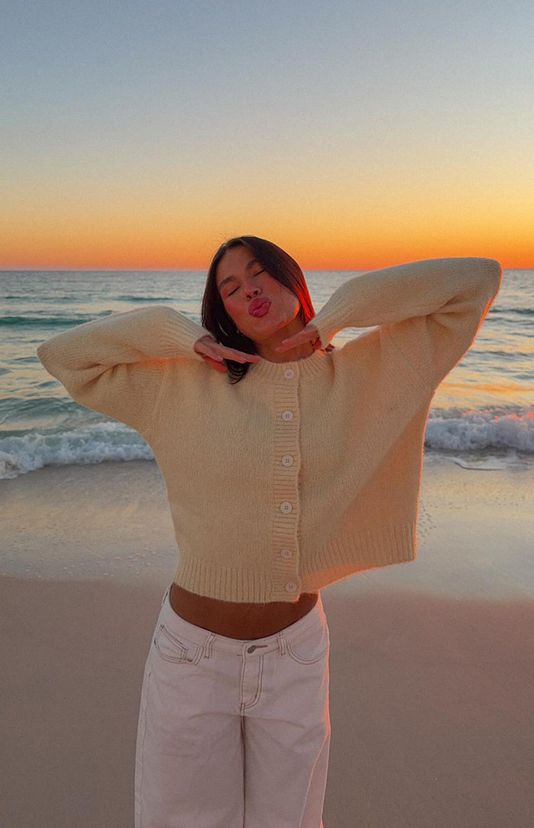 Ellia Butter Yellow Button Down Cardigan - PRE ORDER