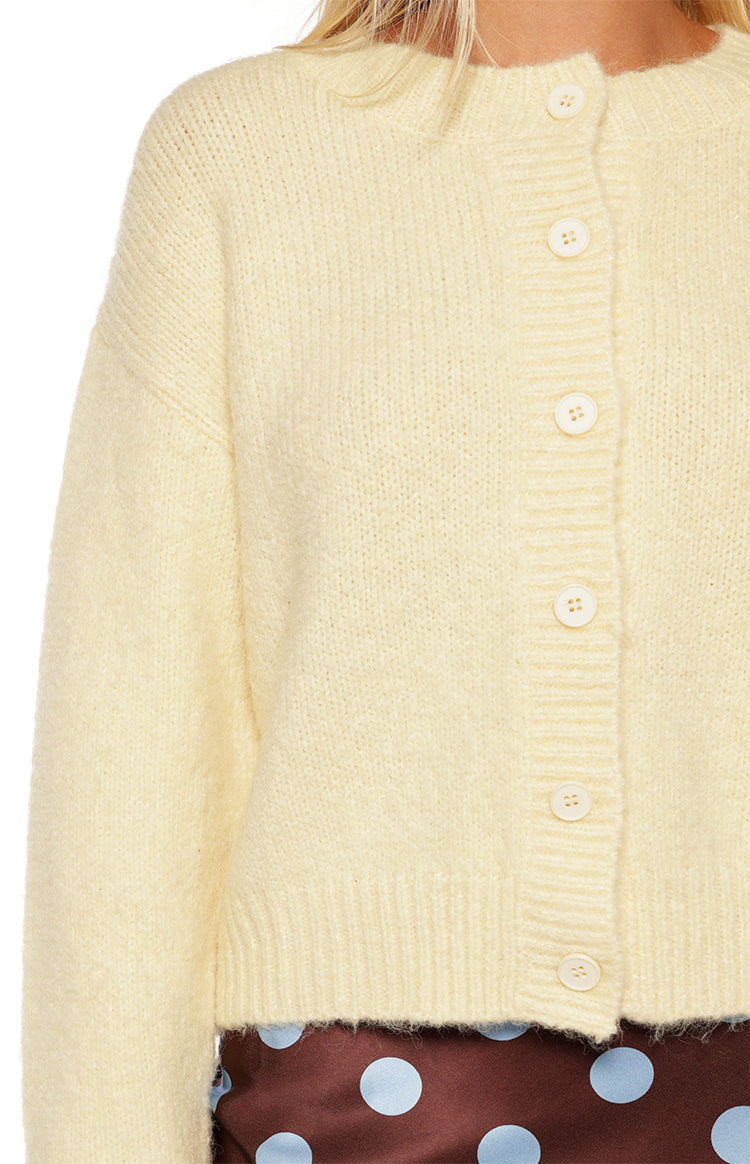 Ellia Butter Yellow Button Down Cardigan - PRE ORDER
