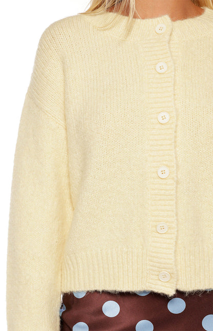 Ellia Butter Yellow Button Down Cardigan - PRE ORDER