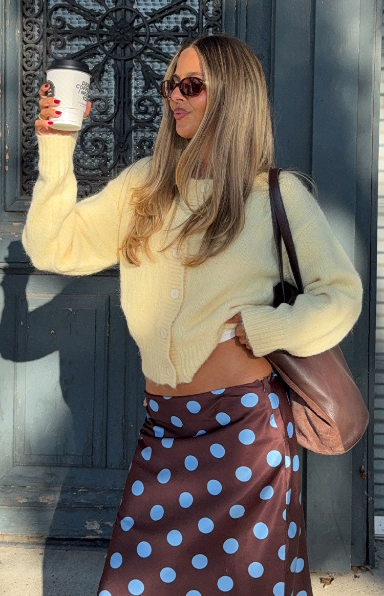 Ellia Butter Yellow Button Down Cardigan - PRE ORDER