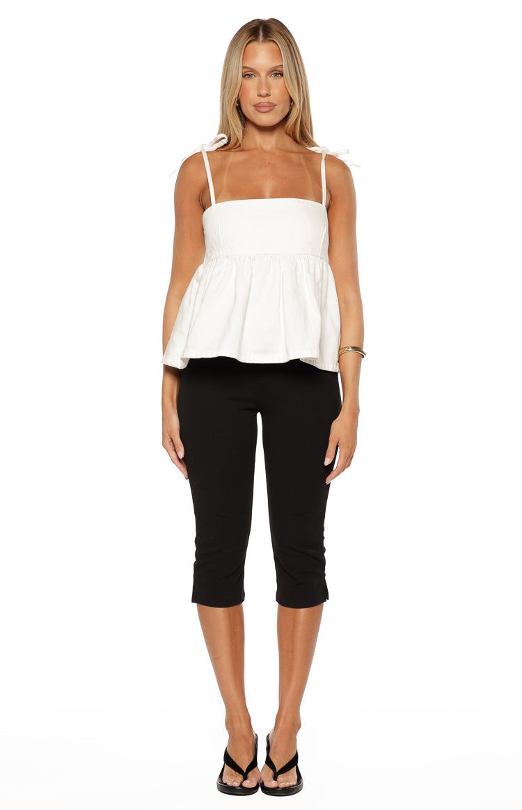 Ethel White Denim Top