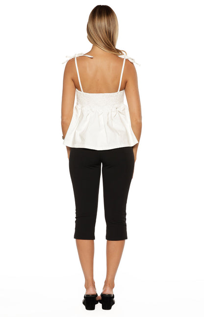 Ethel White Denim Top