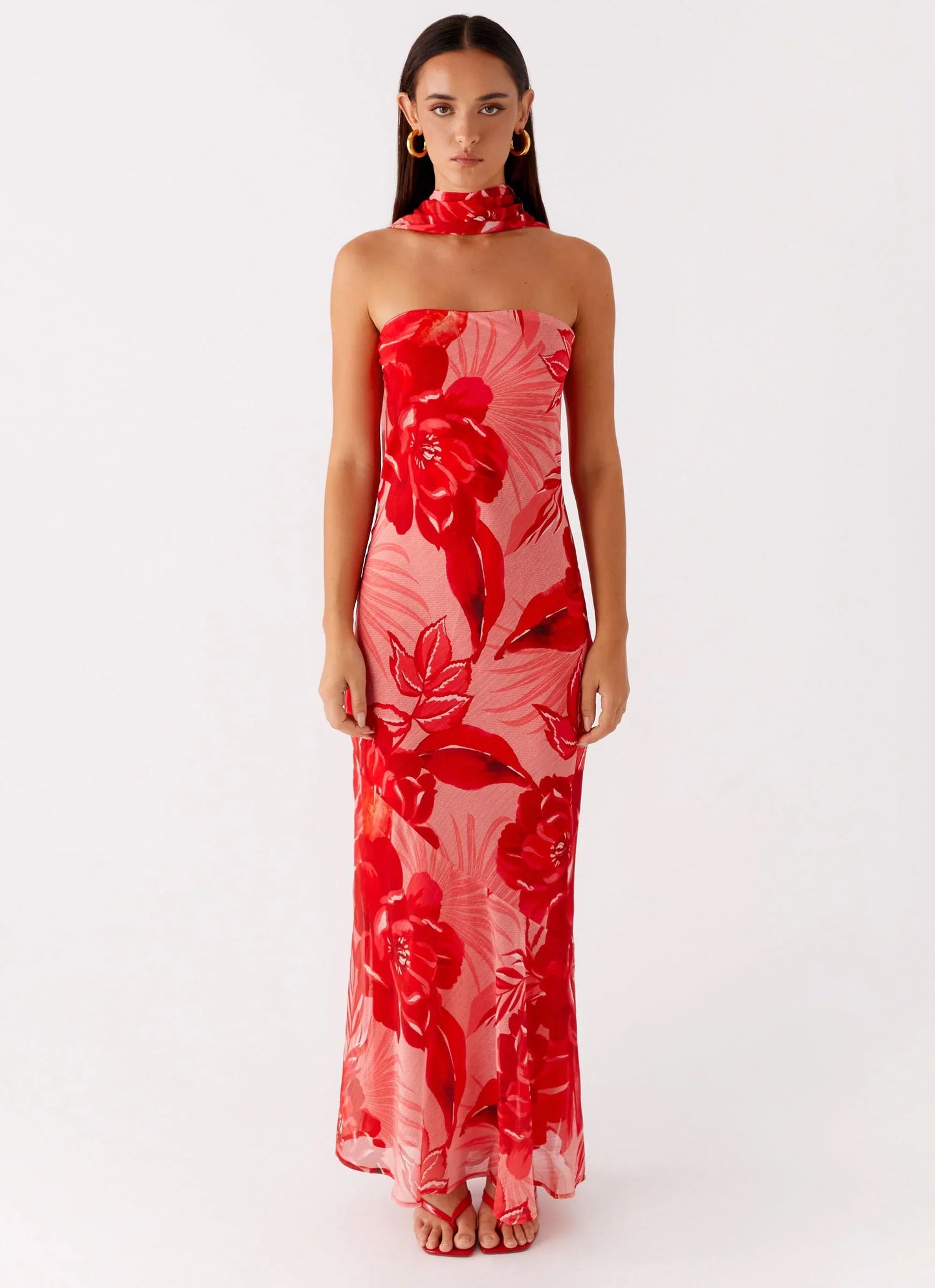 Under The Pagoda Maxi Dress - Sicily Sunsets Print