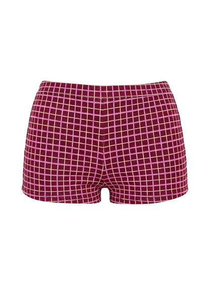 Aderis Micro Shorts Red Check