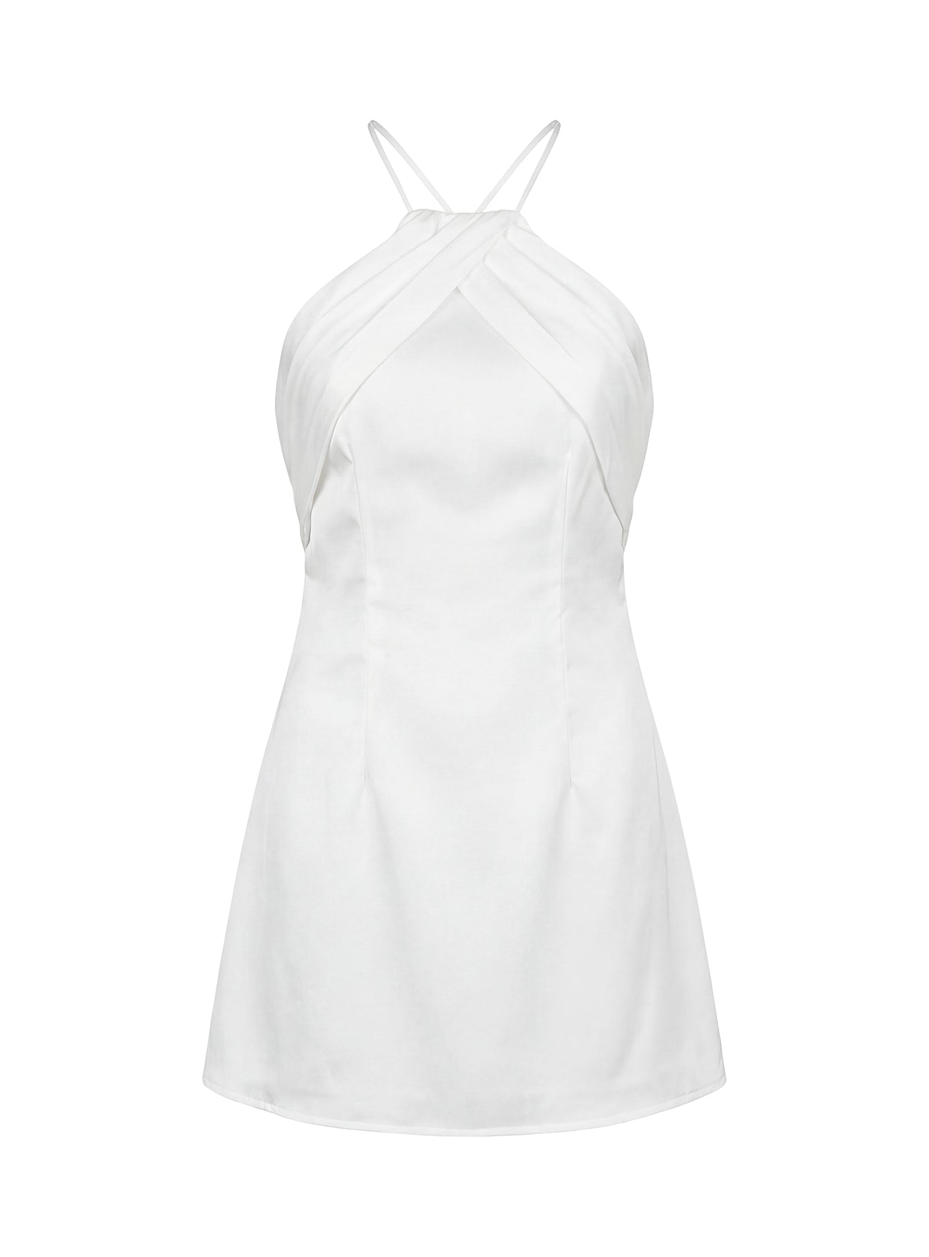 Amberlee Ruched Mini Dress White