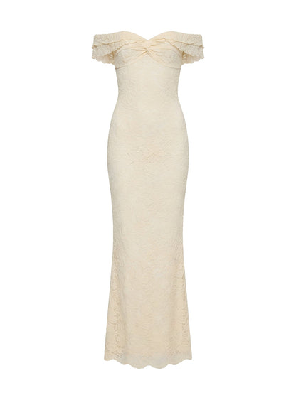Anabeila Strapless Maxi Dress Lemon